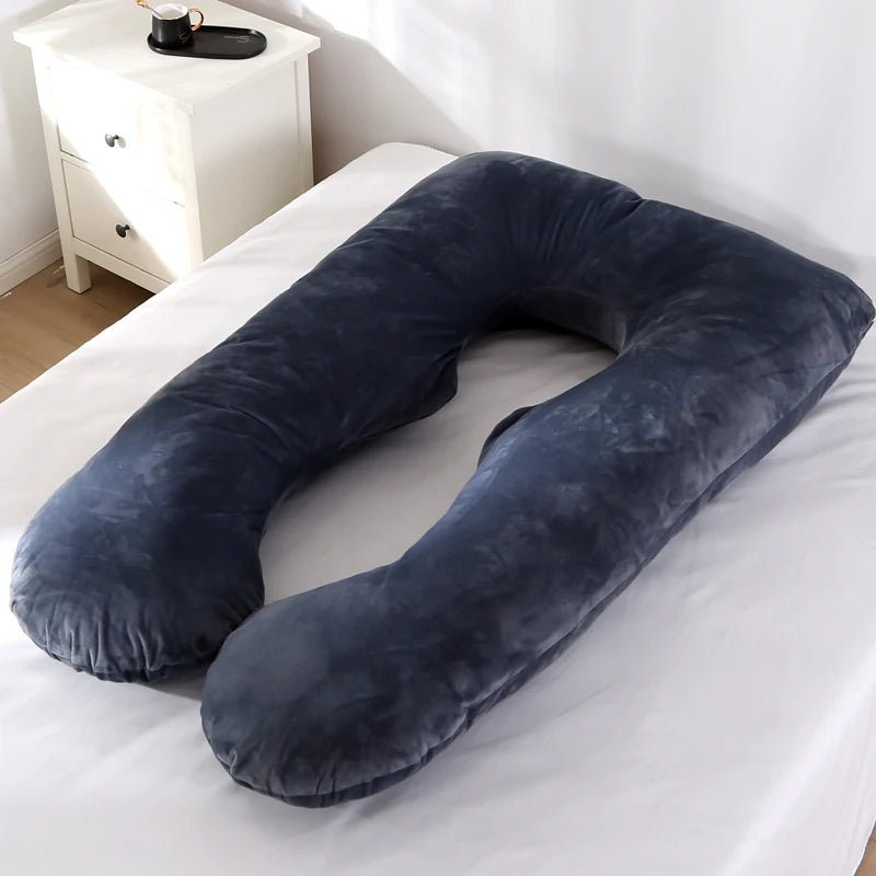 6.6lb J Pregnancy Pillow for Pregnant Women Sleep Nursing Maternity Full Body Support for Back Belly Hip Leg Cover / PP Cotton