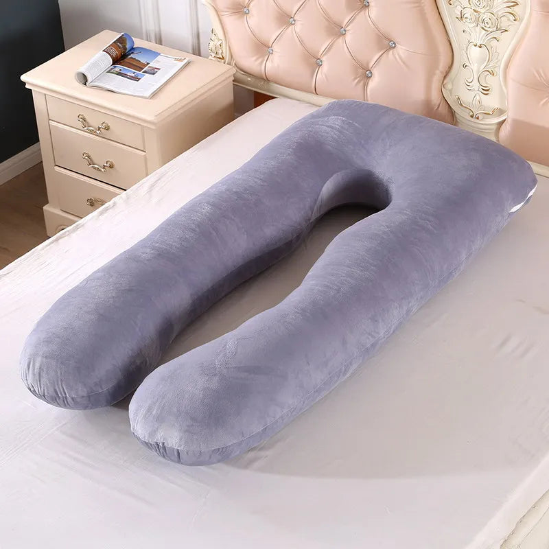 6.6lb J Pregnancy Pillow for Pregnant Women Sleep Nursing Maternity Full Body Support for Back Belly Hip Leg Cover / PP Cotton