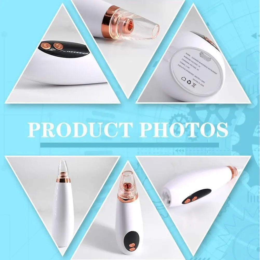 Facial Blackhead Remover 3 Suction Modes Vacuum Pore Face Cleansing Beauty Machine USB Rechargeable Nose Acne Extractor Tool