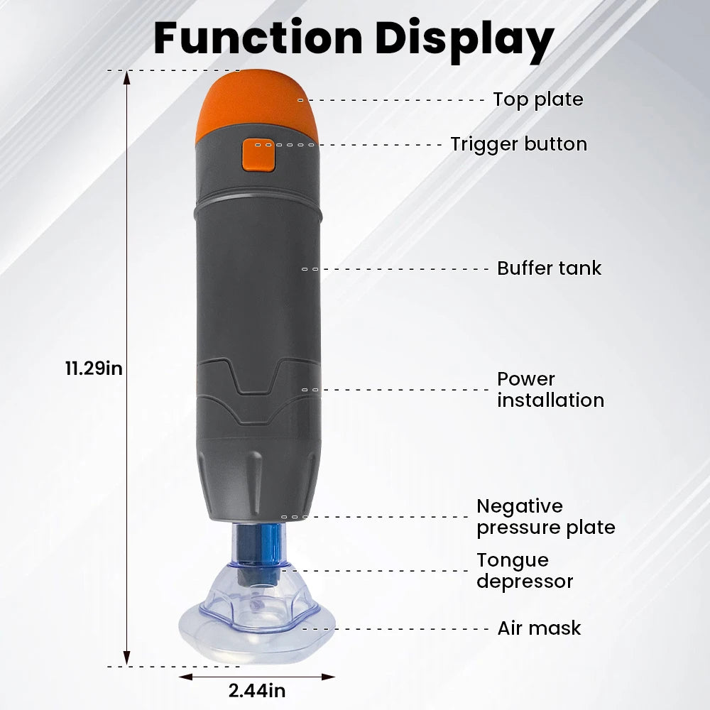 First Aid Anti Choking Rescue Device Automatic CPR for Adults Kids with 3PCS Sizes Masks Home Airway Assist Emergency Kit