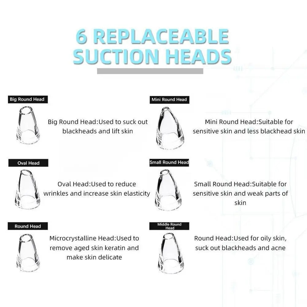 Facial Blackhead Remover 3 Suction Modes Vacuum Pore Face Cleansing Beauty Machine USB Rechargeable Nose Acne Extractor Tool