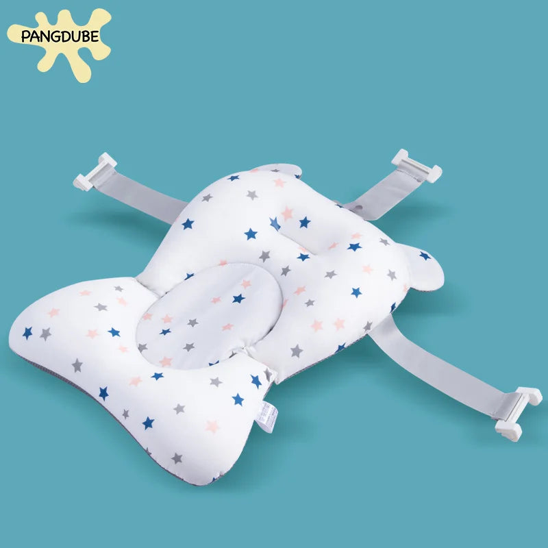 PANGDUBE Baby Bathtub Pad Ajustable Bath Support Seat Newborn Bathing Cushion 0~1 Year Old Baby Bathtub Floating Seat for Shower