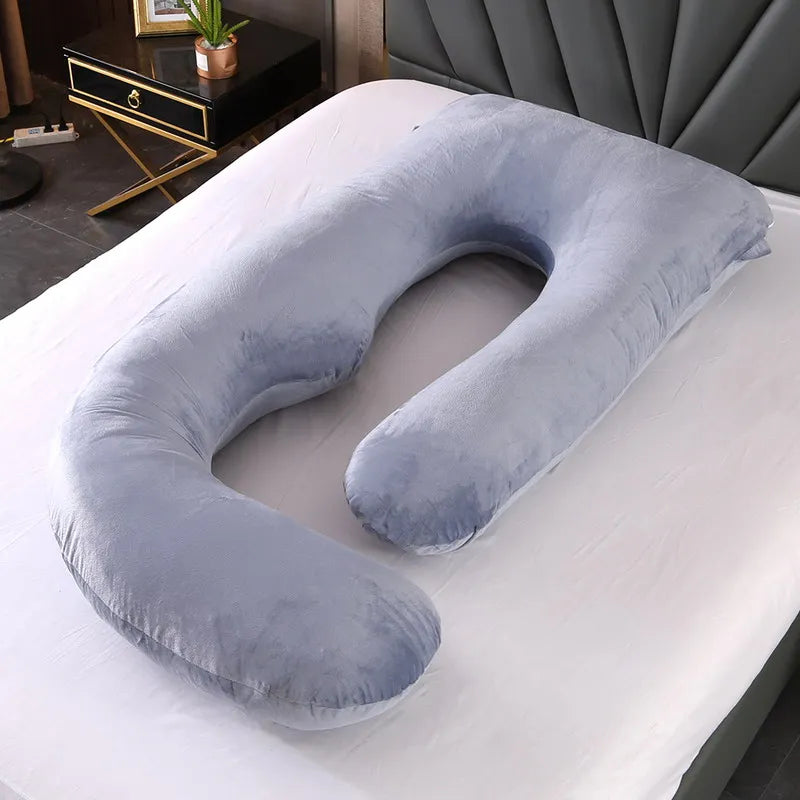 6.6lb J Pregnancy Pillow for Pregnant Women Sleep Nursing Maternity Full Body Support for Back Belly Hip Leg Cover / PP Cotton