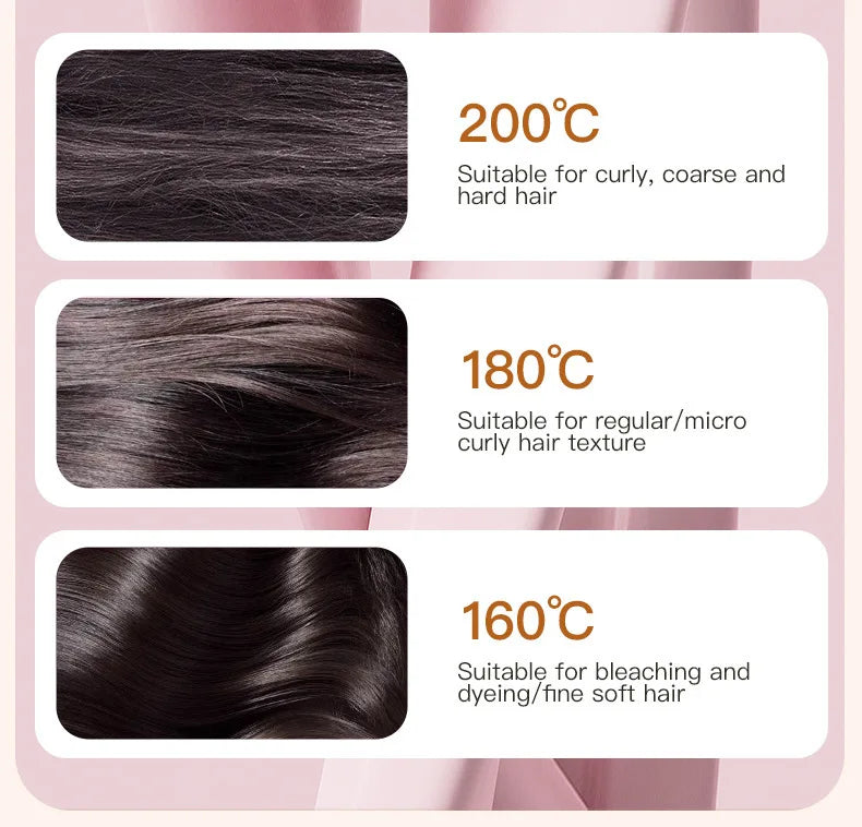 Wireless Hair Straightener Brush 2 in 1, Cordless Curling & Straightening Styling Tool, Portable Frizz Free Hair Styler