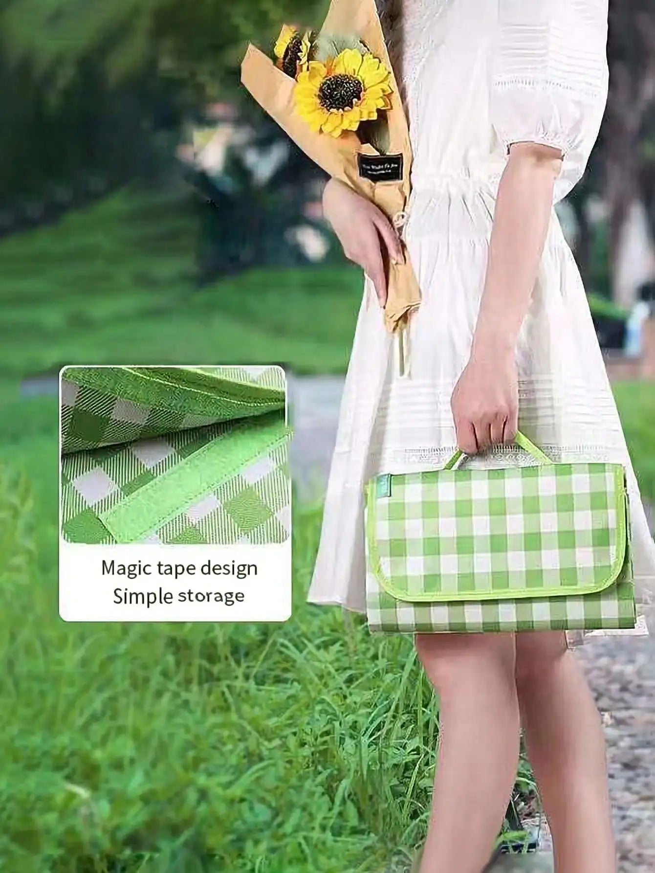 Foldable Picnic Mat Portable Sand Beach Mats Non-woven fabric Thicken Tent Camping Blanket Pad Moisture-proof Outdoor Picnic Mat