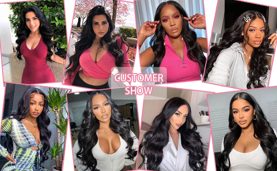 250% 30-36inch Body Wave 13x6 Hd Frontal Human Hair Pre-plucked Lace Brazilian Remy 13x4 Front Wig 4x4 Closure With Hd Full Lace