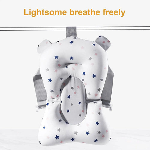 Baby Bath Cushion For Tub Adjustable Anti-skid Support Pillow For Bathtub Baby Care Supplies Newborn Essentials With Buckles And