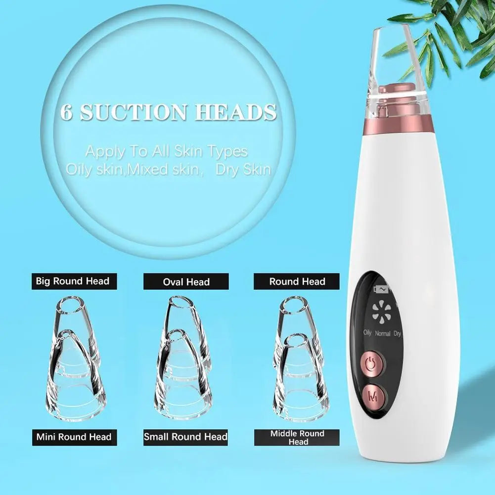 Facial Blackhead Remover 3 Suction Modes Vacuum Pore Face Cleansing Beauty Machine USB Rechargeable Nose Acne Extractor Tool