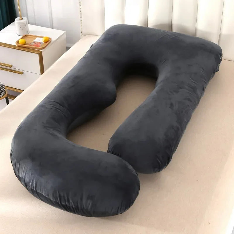 6.6lb J Pregnancy Pillow for Pregnant Women Sleep Nursing Maternity Full Body Support for Back Belly Hip Leg Cover / PP Cotton